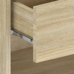 ZNTS Wall-mounted Bedside Cabinet Sonoma Oak 810959