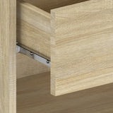 ZNTS Wall-mounted Bedside Cabinet Sonoma Oak 810959