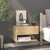 ZNTS Wall-mounted Bedside Cabinet Sonoma Oak 810959