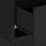 ZNTS Wall-mounted Bedside Cabinet Black 810973