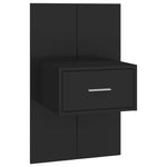 ZNTS Wall-mounted Bedside Cabinets 2 pcs Black 810974