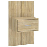 ZNTS Wall-mounted Bedside Cabinet Sonoma Oak 810977