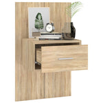 ZNTS Wall-mounted Bedside Cabinet Sonoma Oak 810977
