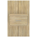 ZNTS Wall-mounted Bedside Cabinet Sonoma Oak 810977