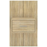ZNTS Wall-mounted Bedside Cabinet Sonoma Oak 810977