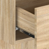 ZNTS Wall-mounted Bedside Cabinet Sonoma Oak 810977