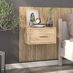 ZNTS Wall-mounted Bedside Cabinet Sonoma Oak 810977