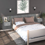 ZNTS Wall-mounted Bedside Cabinet Concrete Grey 810979