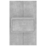 ZNTS Wall-mounted Bedside Cabinet Concrete Grey 810979