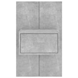 ZNTS Wall-mounted Bedside Cabinet Concrete Grey 810979