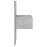 ZNTS Wall-mounted Bedside Cabinet Concrete Grey 810979
