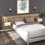 ZNTS Wall-mounted Bedside Cabinet White and Sonoma Oak 810981