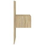 ZNTS Wall-mounted Bedside Cabinet White and Sonoma Oak 810981