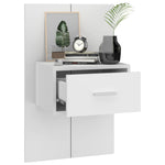ZNTS Wall-mounted Bedside Cabinet High Gloss White 810983