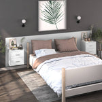 ZNTS Wall-mounted Bedside Cabinet White 810989