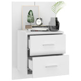 ZNTS Wall-mounted Bedside Cabinet White 810989