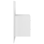 ZNTS Wall-mounted Bedside Cabinet White 810989