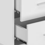 ZNTS Wall-mounted Bedside Cabinet White 810989