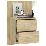 ZNTS Wall-mounted Bedside Cabinet Sonoma Oak 810995