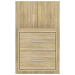 ZNTS Wall-mounted Bedside Cabinet Sonoma Oak 810995
