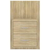 ZNTS Wall-mounted Bedside Cabinet Sonoma Oak 810995