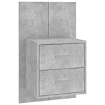 ZNTS Wall-mounted Bedside Cabinet Concrete Grey 810997