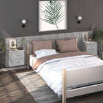 ZNTS Wall-mounted Bedside Cabinet Concrete Grey 810997