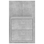 ZNTS Wall-mounted Bedside Cabinet Concrete Grey 810997