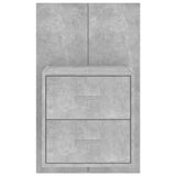 ZNTS Wall-mounted Bedside Cabinet Concrete Grey 810997