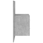 ZNTS Wall-mounted Bedside Cabinet Concrete Grey 810997