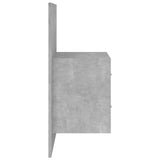 ZNTS Wall-mounted Bedside Cabinet Concrete Grey 810997