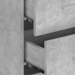 ZNTS Wall-mounted Bedside Cabinet Concrete Grey 810997