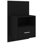 ZNTS Wall-mounted Bedside Cabinet Black 811009