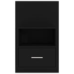 ZNTS Wall-mounted Bedside Cabinet Black 811009