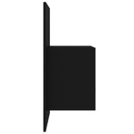 ZNTS Wall-mounted Bedside Cabinet Black 811009