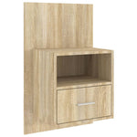 ZNTS Wall-mounted Bedside Cabinet Sonoma Oak 811013