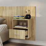 ZNTS Wall-mounted Bedside Cabinet Sonoma Oak 811013