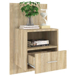 ZNTS Wall-mounted Bedside Cabinet Sonoma Oak 811013