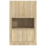 ZNTS Wall-mounted Bedside Cabinet Sonoma Oak 811013