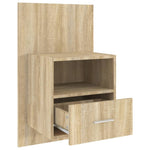 ZNTS Wall-mounted Bedside Cabinet Sonoma Oak 811013