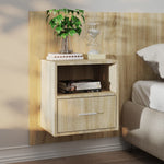 ZNTS Wall-mounted Bedside Cabinet Sonoma Oak 811013