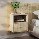 ZNTS Wall-mounted Bedside Cabinet Sonoma Oak 811013