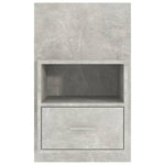 ZNTS Wall-mounted Bedside Cabinet Concrete Grey 811015