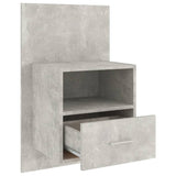 ZNTS Wall-mounted Bedside Cabinet Concrete Grey 811015