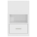 ZNTS Wall-mounted Bedside Cabinet High Gloss White 811019