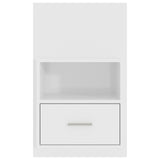 ZNTS Wall-mounted Bedside Cabinet High Gloss White 811019