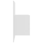 ZNTS Wall-mounted Bedside Cabinet High Gloss White 811019