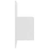 ZNTS Wall-mounted Bedside Cabinet High Gloss White 811019