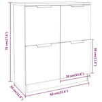 ZNTS Sideboard White 60x30x70 cm Engineered Wood 811097