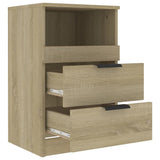 ZNTS Bedside Cabinets 2 pcs Sonoma Oak Engineered Wood 811239